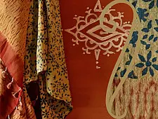 Handful of stars  ( Shibori ~ Ajrakh dupatta ) - {u}